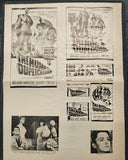 "The Human Duplicators" Original Movie Ad Mat Mold and Ad Clip Art Print
