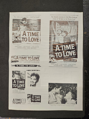 "A Time To Love (And A Time To Die)" Original Movie Ad Mat Mold and Ad Clip Art Print