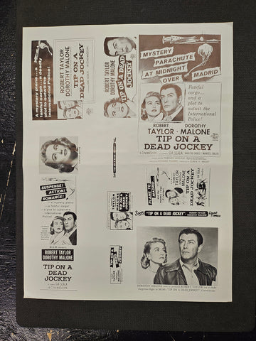 "Tip On A Dead Jockey" Original Movie Ad Mat Mold and Ad Clip Art Print
