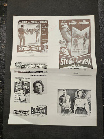 "The Storm Rider" Original Movie Ad Mat Mold and Ad Clip Art