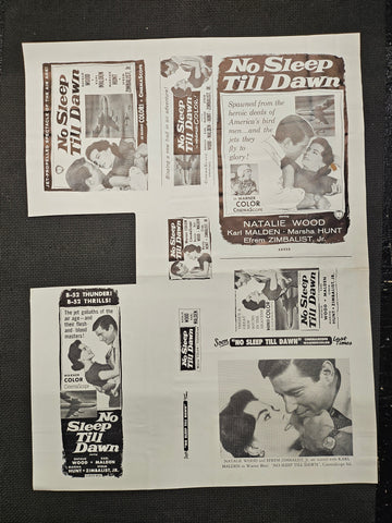 "No Sleep Til Dawn (Bombers B-52)" Original Movie Ad Print Mold And Ad Clip Art Print