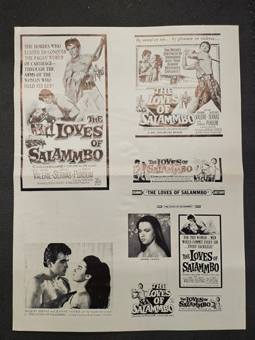 "The Loves Of Salammbo" Original Movie Ad Clip Art And Ad Mat Mold