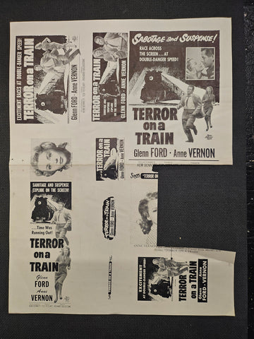 "Terror On A Train" Original Movie Ad Mat Mold and Ad Clip Art