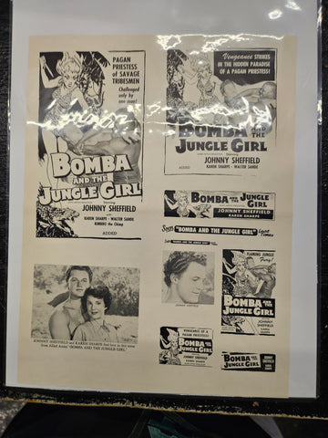 "Bomba And The Jungle Girl" Original Movie Ad Clip Art