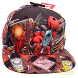 Marvel Deadpool All Over Sublimated Print Snapback Baseball Hat OOP - Corn Coast Comics
