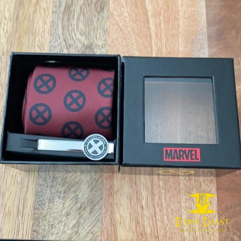 Marvel Loot crate X Men necktie and tie clip - Clothing & 