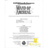 AD&D RPGA Module - WAND OF ARCHEAL - Corn Coast Comics