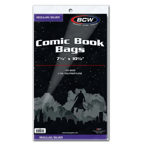 Silver/Regular Comic Bags (PACK OF 100)