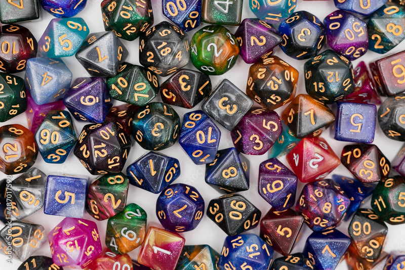 7 Piece D&D RPG Dice Set (w/carrying bag)