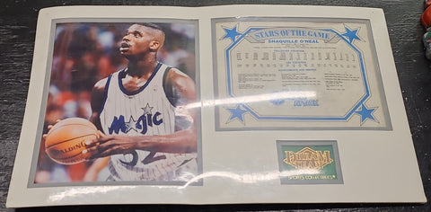 Shaquille O’Neal Vintage Orlando Magic Sports Card Picture Stat Sheet Unframed