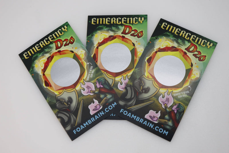 Emergency D20 Scratch Off Card (Includes 10 Cards)