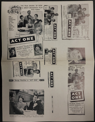 "Act One" Original Movie Ad Mat and Ad Clip Art Print
