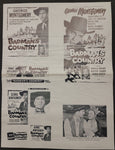 "Badman's Country" Original Movie Ad Mat Mold and Ad Clip Art Print