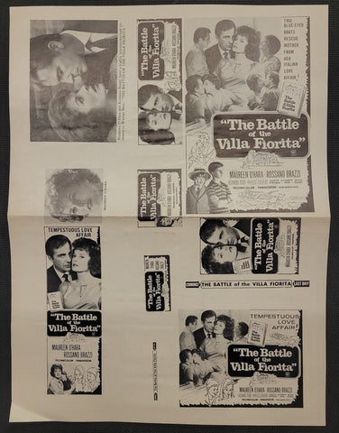 "The Battle of Villa Fiorita" Original Movie Ad Mat Mold and Ad Clip Art Print
