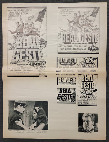 "Beau Geste" Original Movie Ad Mat Mold and Ad Clip Art Print