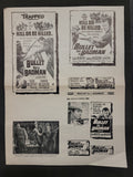 "Bullet For A Badman" Original Movie Ad Mat Mold and Ad Clip Art Print