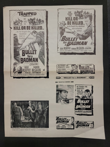 "Bullet For A Badman" Original Ad Clip Art Print