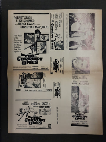 "The Corrupt Ones" Original Movie Ad Mat Mold and Ad Clip Art Print