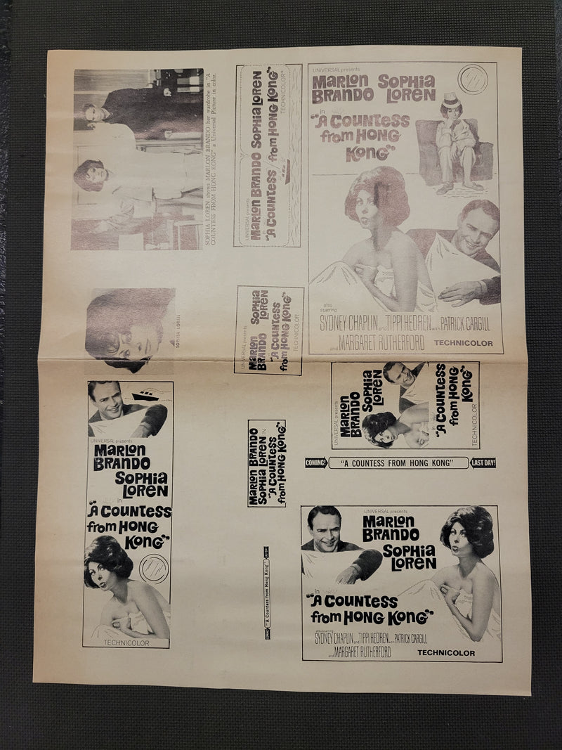 "A Countess From Hong Kong" Original Movie Ad Mat Mold and Ad Clip Art Print