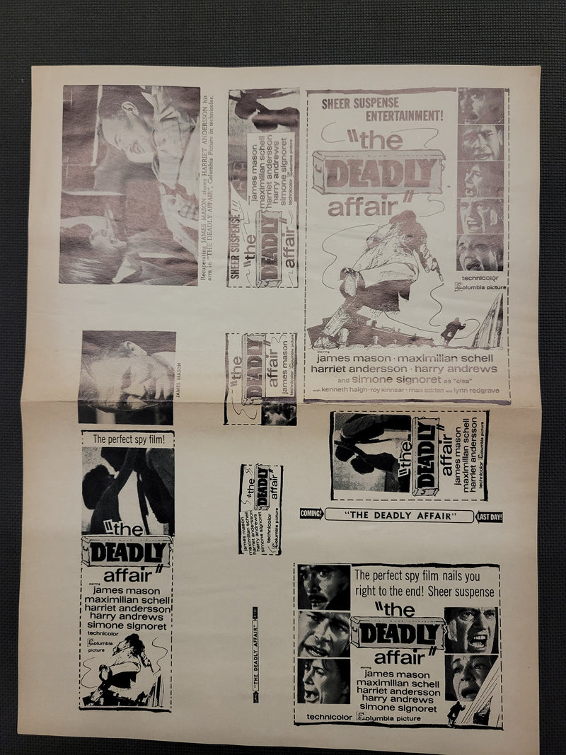 "The Deadly Affair" Original Movie Ad Clip Art Print