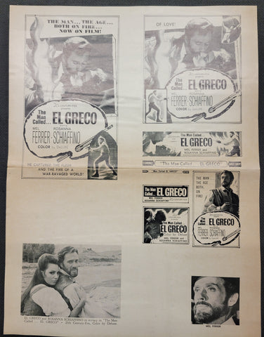 "El Greco" Original Movie Ad Clip Art Print