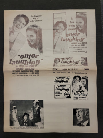 "Enter Laughing" Original Movie Ad Mat Mold and Ad Clip Art Print