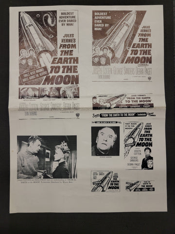 "From The Earth To The Moon" Original Movie Ad Mat Mold and Ad Clip Art Print