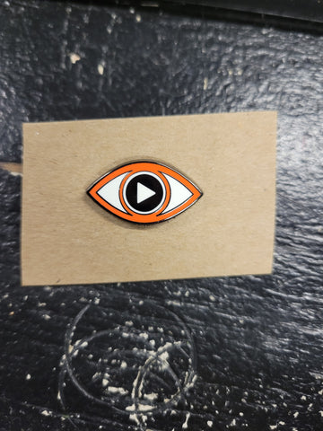 Loot Crate play button eye pin
