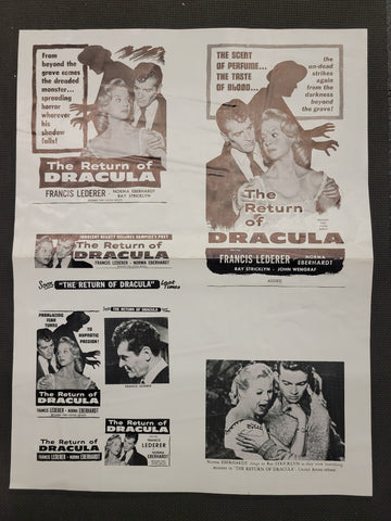 "The Return of Dracula" Original Movie Ad Clip Art Print