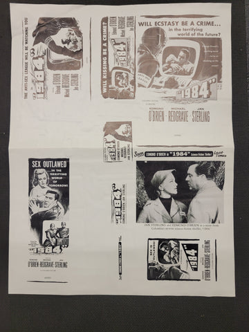 "1984" Original Movie Ad Mat Mold and Ad Clip Art Print