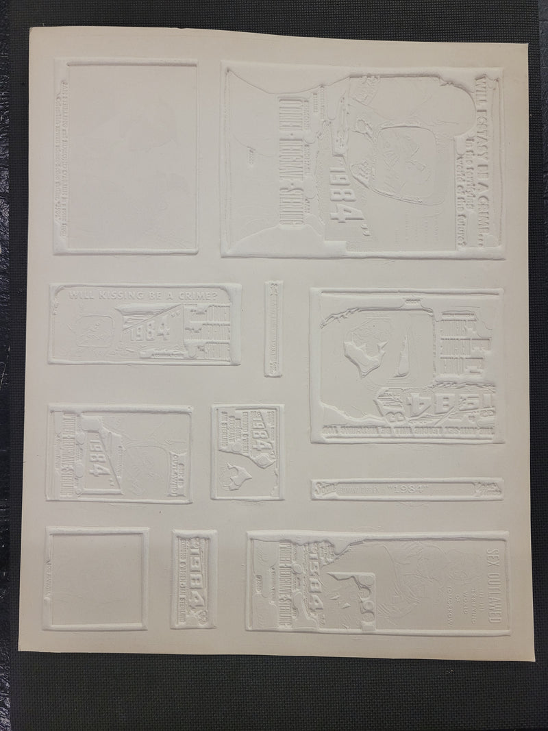 "1984" Original Movie Ad Mat Mold and Ad Clip Art Print