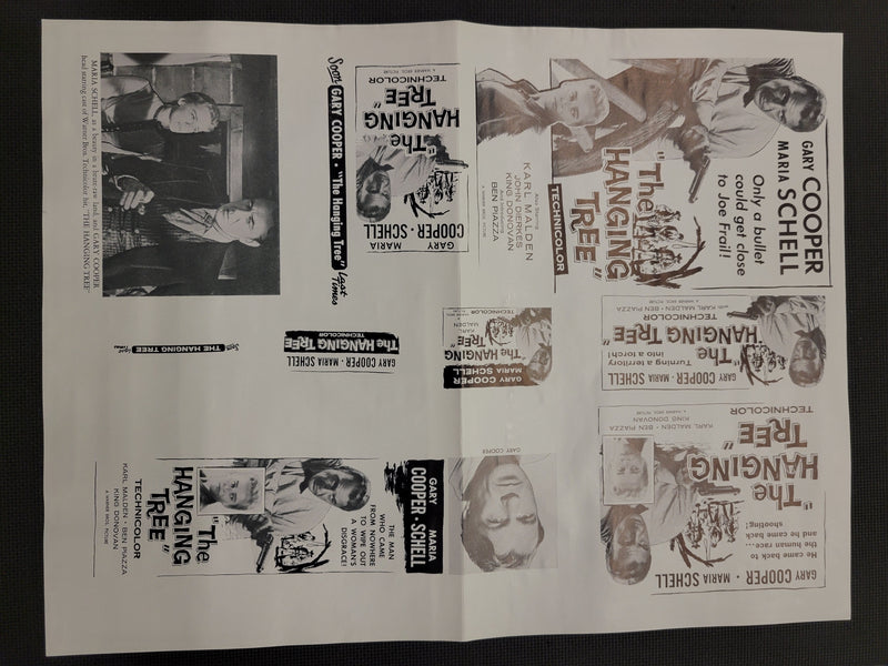 "The Hanging Tree" Original Movie Ad Mat Mold and Ad Clip Art Print