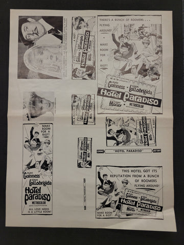 "Hotel Paradiso" Original Movie Ad Mat Mold and Ad Clip Art Print