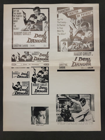 "I Deal In Danger" Original Movie Ad Mat Mold and Ad Clip Art Print