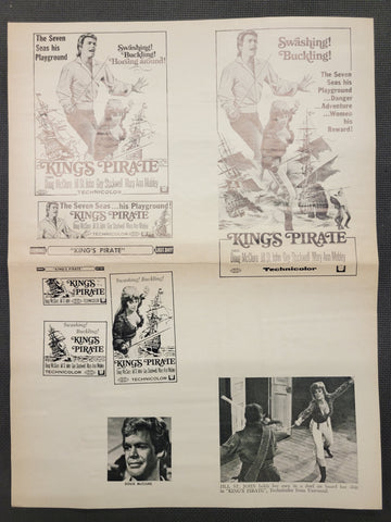 "King's Pirate" Original Movie Ad Mat Mold and Ad Clip Art Print