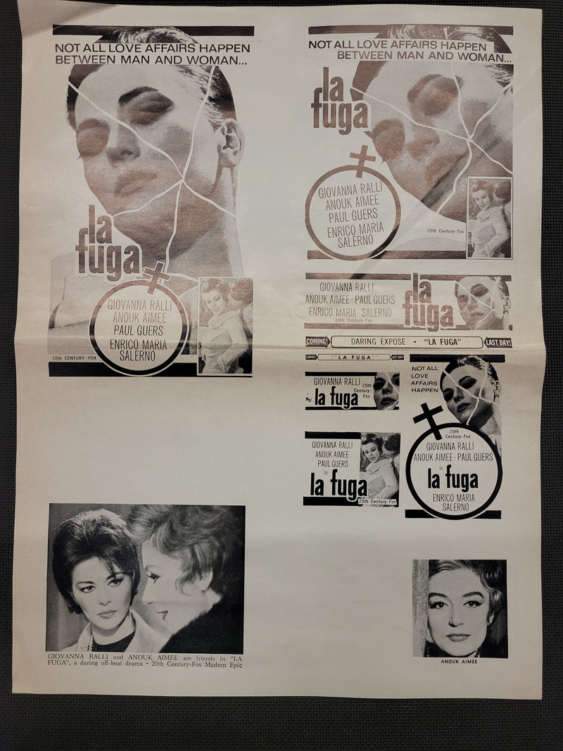 "La Fuga" Original Movie Ad Clip Art Print