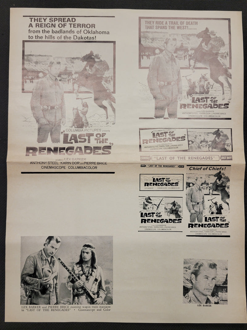 "Last Of The Renegades" Original Movie Ad Clip Art Print