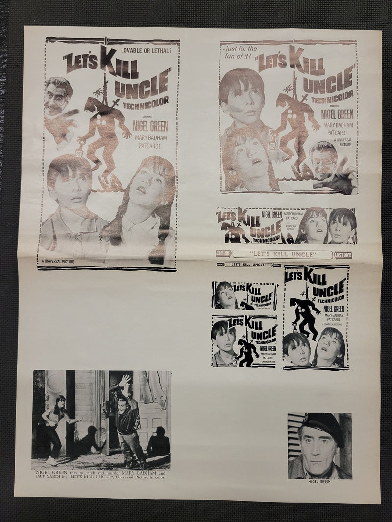 "Let's Kill Uncle" Original Movie Ad Clip Art Print