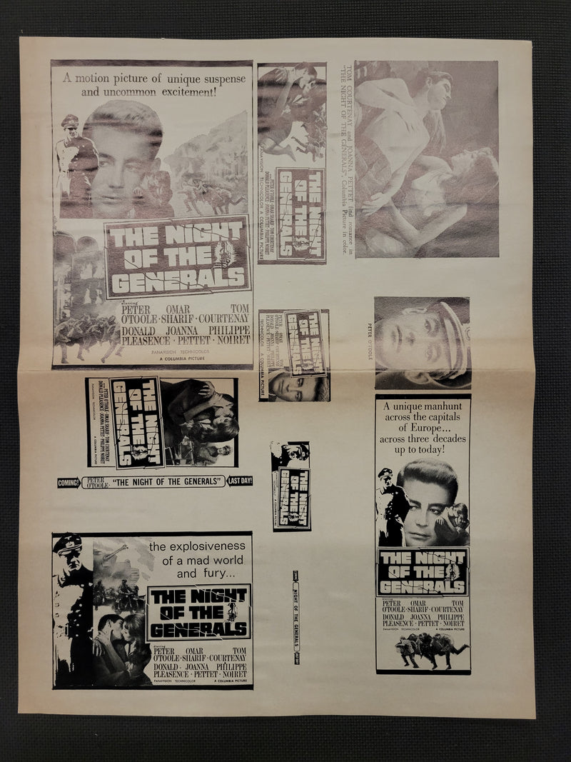 "The Night Of The Generals" Original Movie Ad Clip Art Print