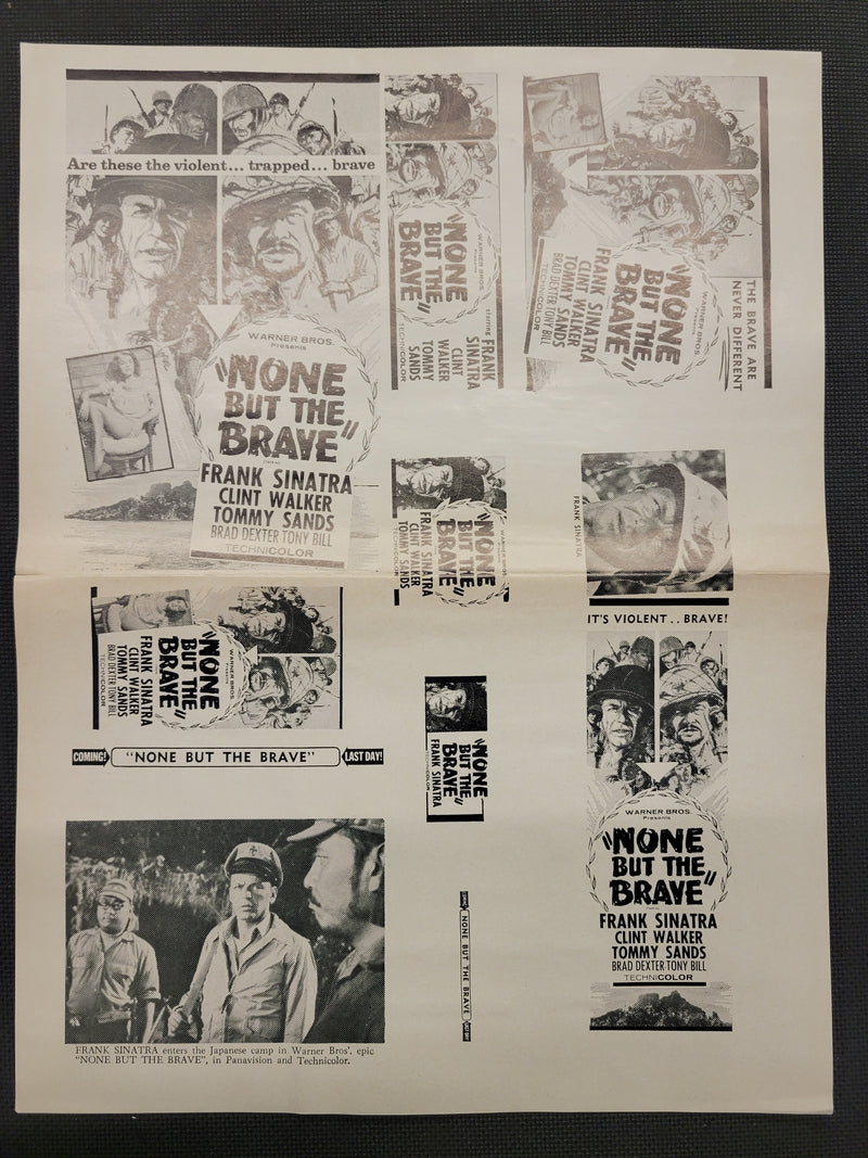 "None But The Brave" Original Movie Ad Mat Mold and Ad Clip Art Print