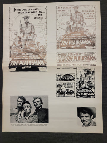 "The Plainsman" Original Movie Ad Mat Mold and Ad Clip Art Print