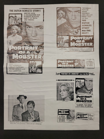 "Portrait Of A Mobster" Original Movie Ad Mat Mold and Ad Clip Art Print