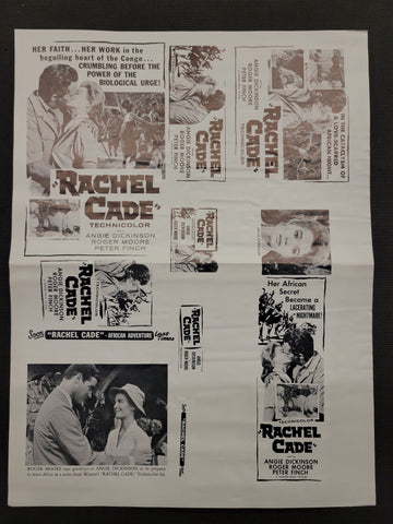 "Rachel Cade" Original Movie Ad Mat Mold and Ad Clip Art Print