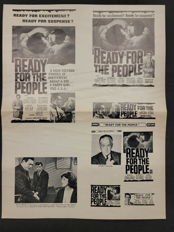 "Ready For The People" Original Movie Ad Mat Mold and Ad Clip Art Print