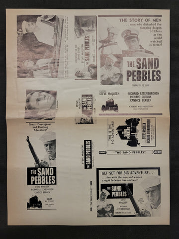 "The Sand Pebbles" Original Movie Ad Mat Mold and Ad Clip Art Print