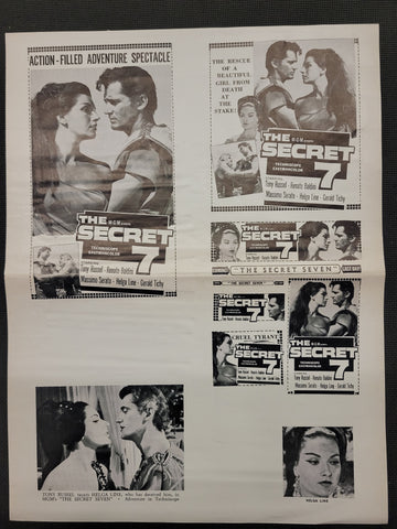 "The Secret 7" Original Movie Ad Mat Mold and Ad Clip Art Print