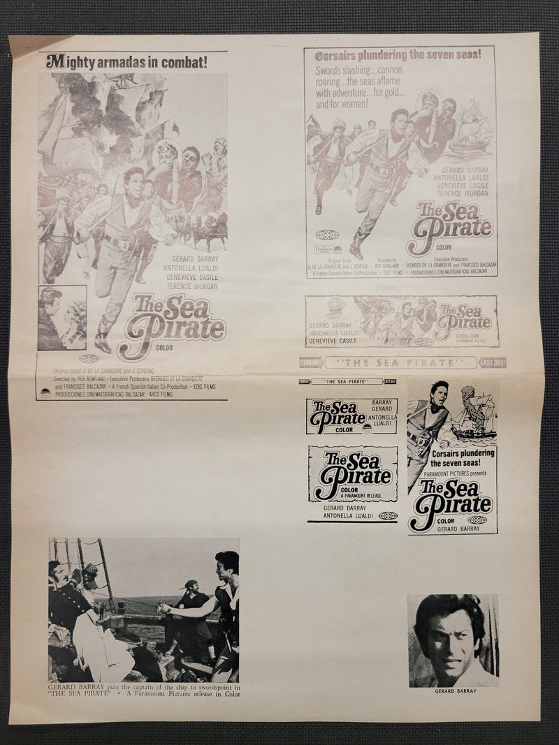 "The Sea Pirate" Original Movie Ad Clip Art Print