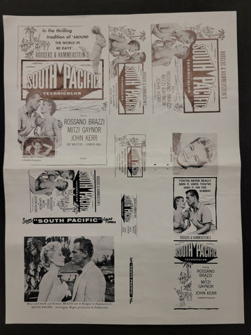 "South Pacific" Original Movie Ad Mat Mold and Ad Clip Art Print
