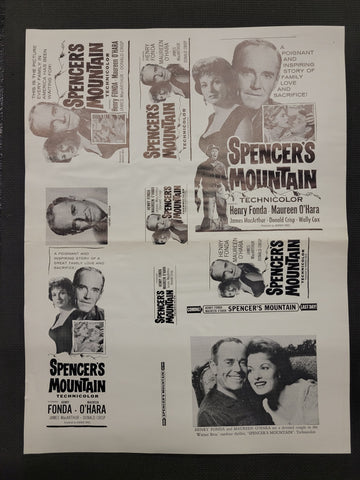 "Spencer's Mountain" Original Movie Ad Clip Art Print