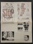 "Stop The World I Want To Get Off" Original Movie Ad Mat Mold and Ad Clip Art Print